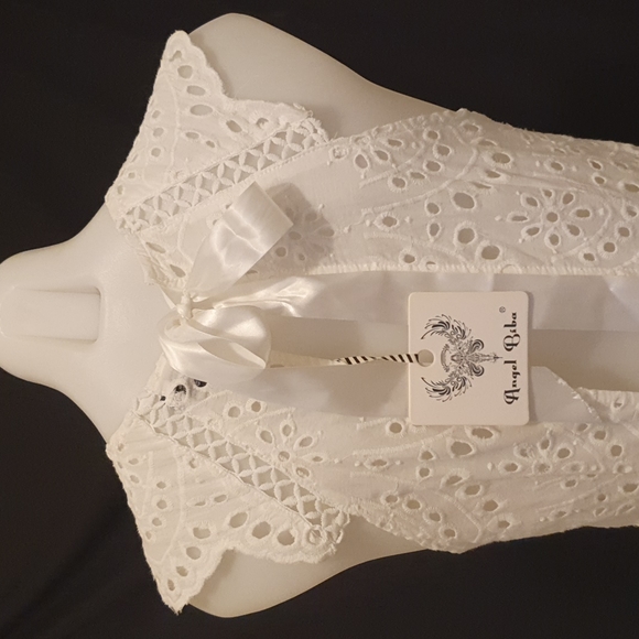 Gorgeous Angel Biba Playsuit White Lined 100% Cotton with pockets - Picture 6 of 6